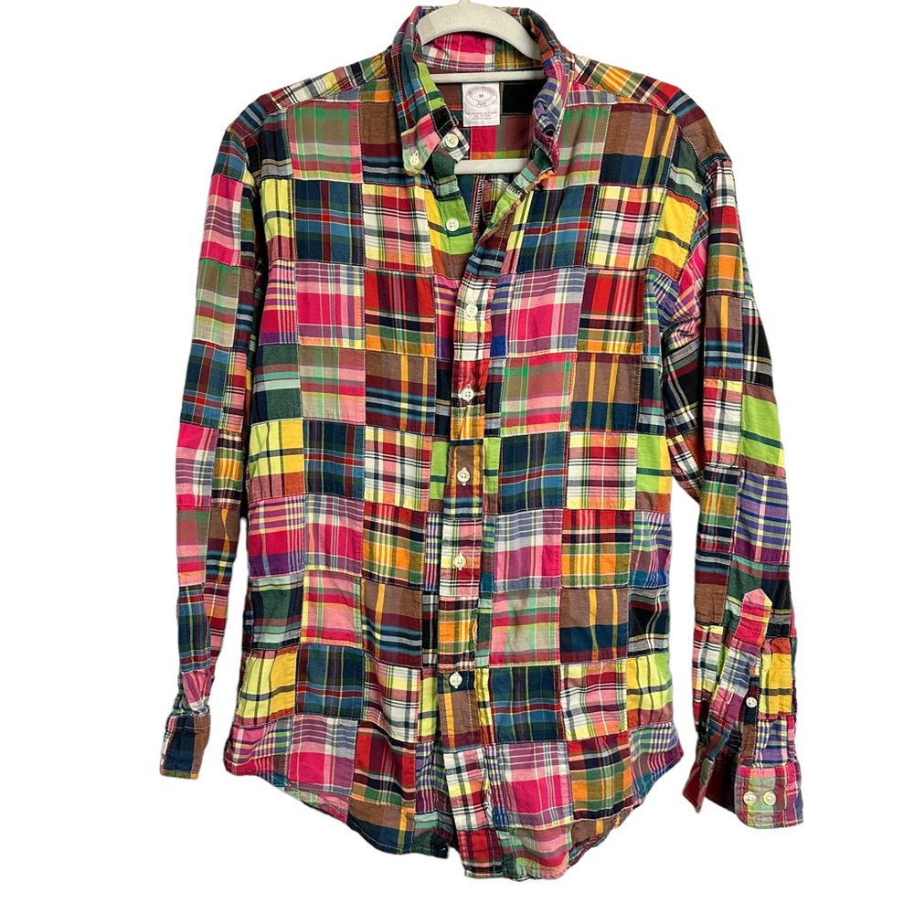 Brooks Brothers Multicolor Plaid Casual Button Down Shirt
